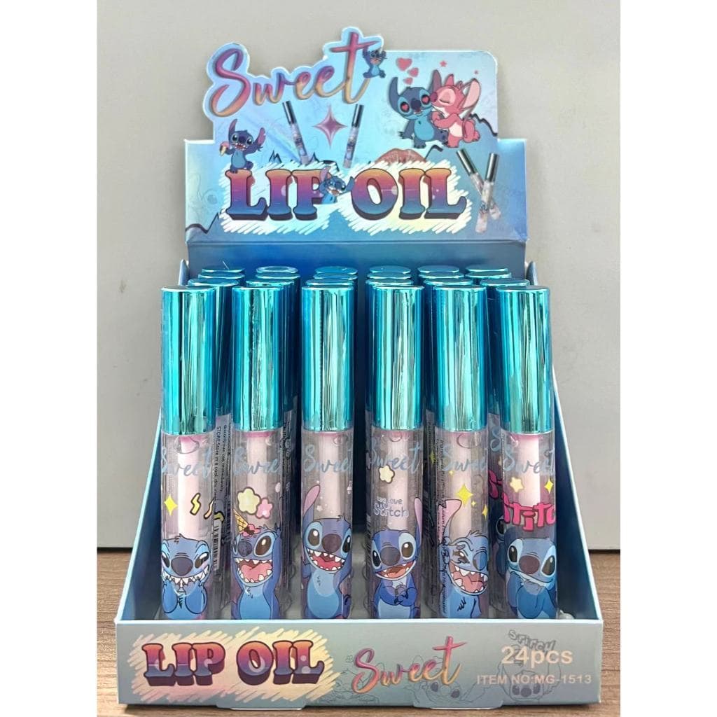 Kit com 3/6 Lip Gloss Da Hello Kitty / Stittch/ Curumi/Labubu/ Minnie MG