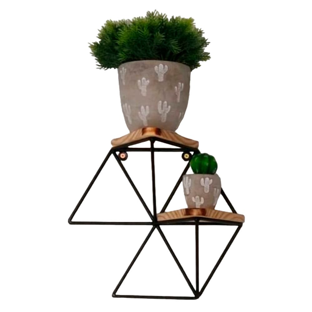 Suporte Base Para Vaso de Planta Estilo Hesagonal  Para 2 Vasos de Planta