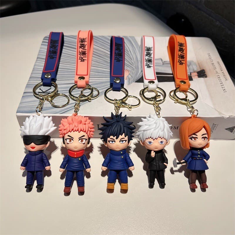 Chaveiro Anime Jujutsu Kaisen Doll Satoru Gojo Fushiguro Megumi Mochila Pingente Carro