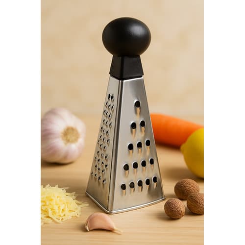 Kit 2 Mini Ralador 3 Faces Alho Queijo Mesa Pequeno Inox