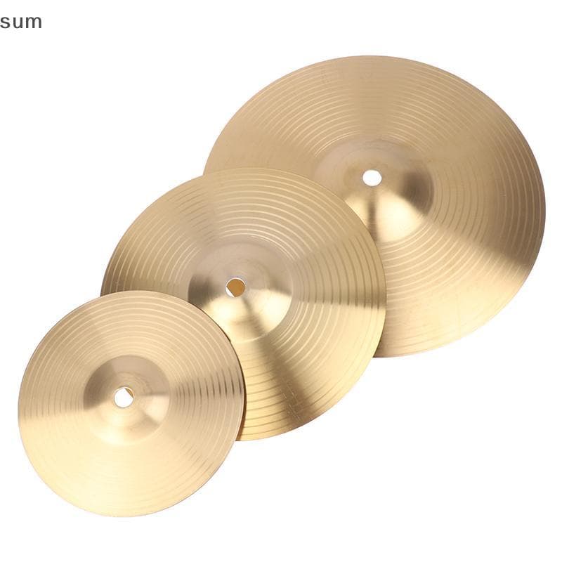 [sum] 6/8/10 Polegada Tambor Pratos De Latão Percussão Splash Crash Hi-Hat Jazz Drum Cymbal Para Instrumento Musical Par