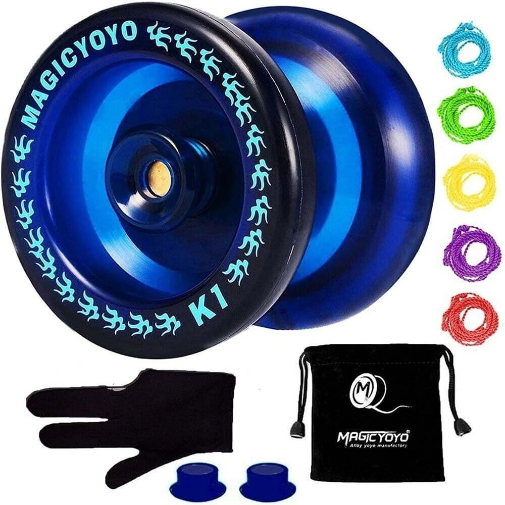 K1 ABS profissional YoYo bola rolamento corda truque brinquedo azul KNRH