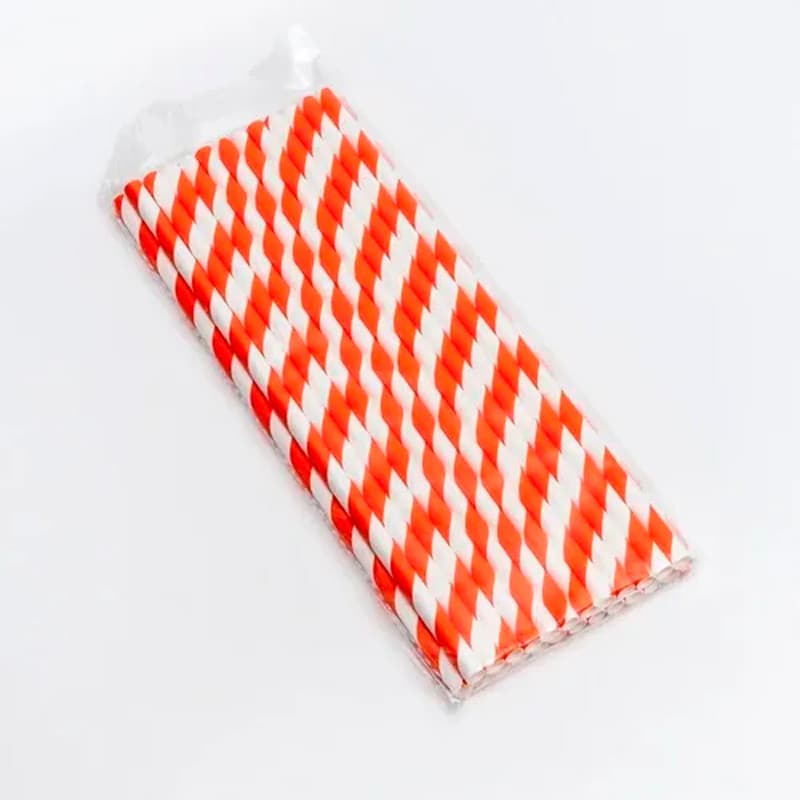 CANUDOS DESCARTAVEIS DE PAPEL SORTIDOS 19CM - 25 UNIDADES