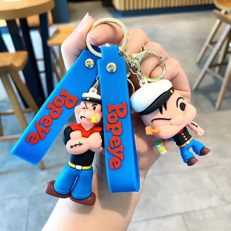 Chaveiro Popeye o Marinheiro Pingente de Mochila Desenho Animado Boneco Pai do Popeye (Poopdeck Pappy) Presente