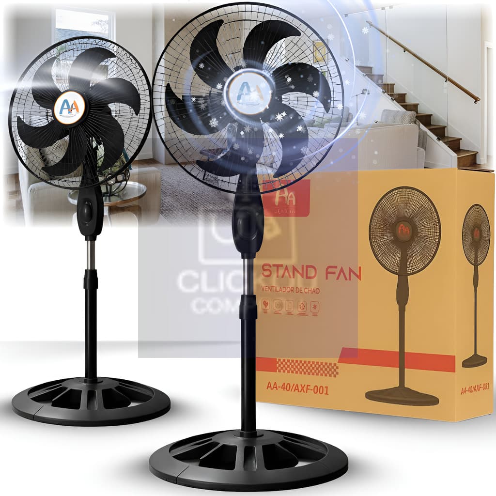 Ventilador de Chão 70W Turbo Silencioso com 3 Velocidades Máxima Circulação de Ar