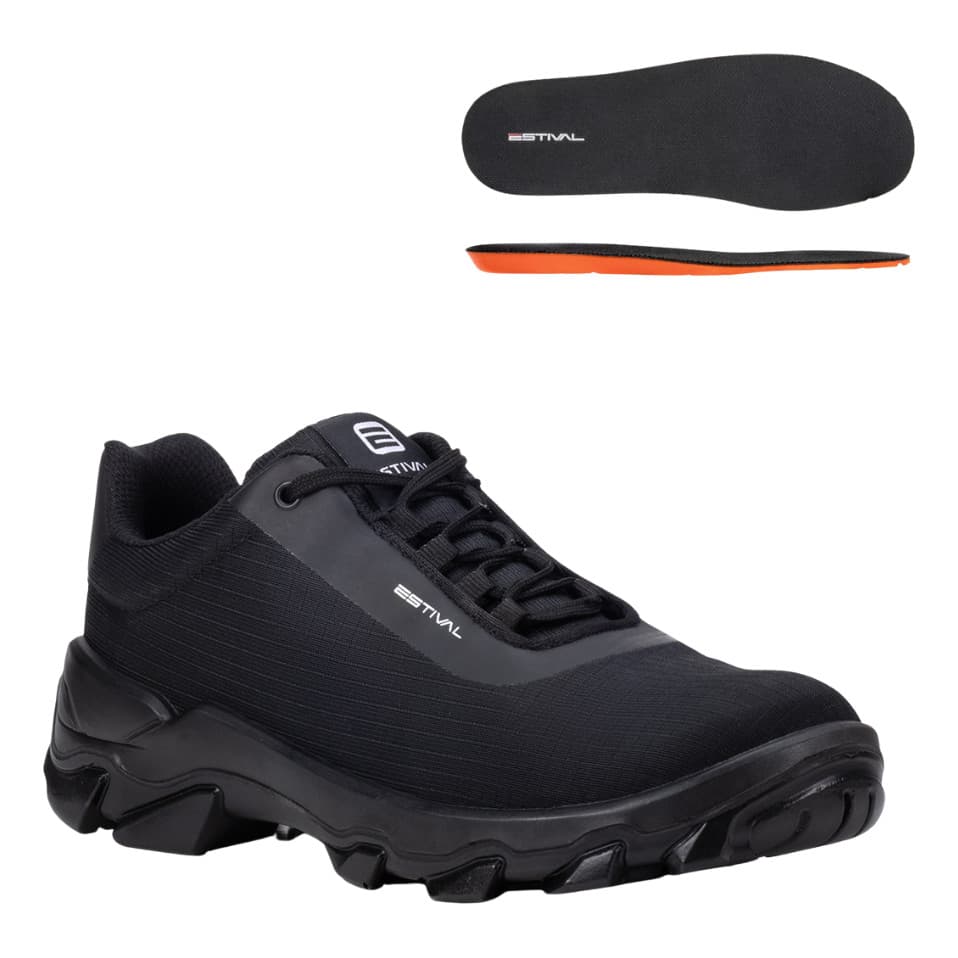Sapato Estival Hybrid Move All Black Biqueira Pvc Ca 47823