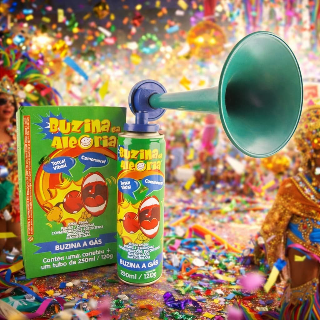 Buzina Da Alegria Corneta Á Gás Carnaval Copa Jogo Brasil