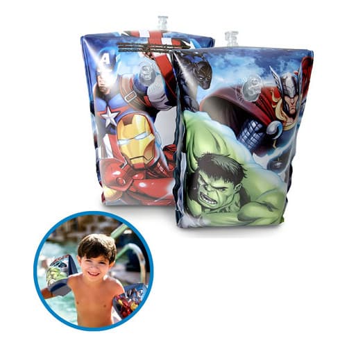 Boia Braço Infantil Vingadores 23x14cm Até 20kg Piscina