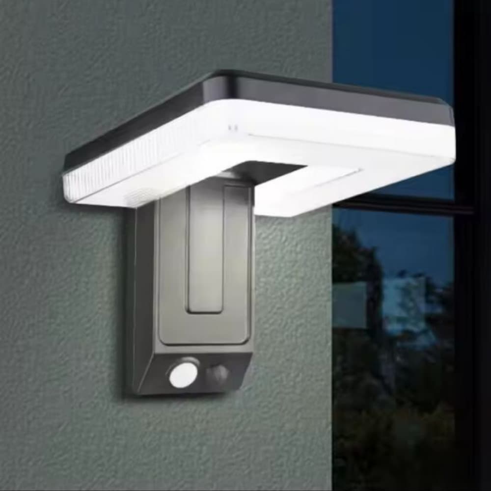 Luminária Solar Led Dobrável Com 32Leds Prova D'Água De Parede Sensor Presença 3 funções