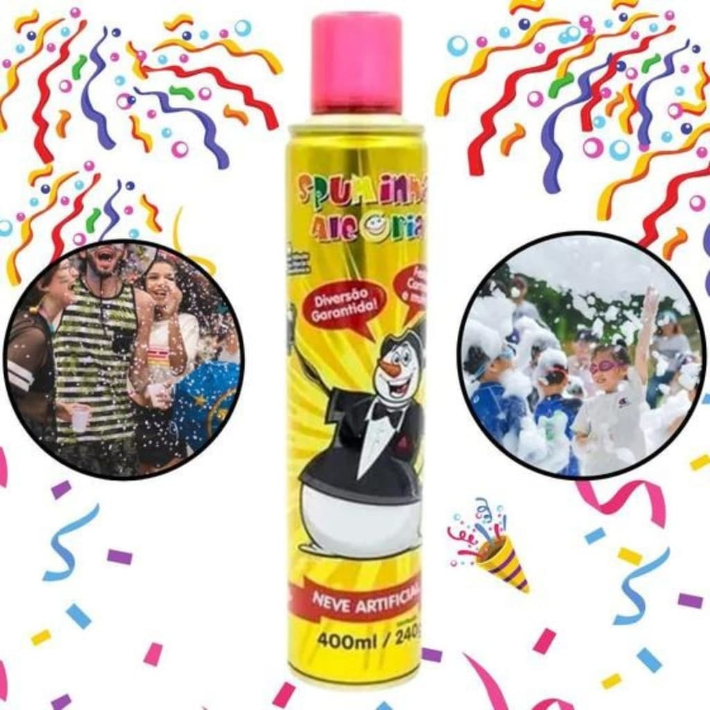 Espuminha Da Alegria Neve Artificial 400ml Festa Carnaval