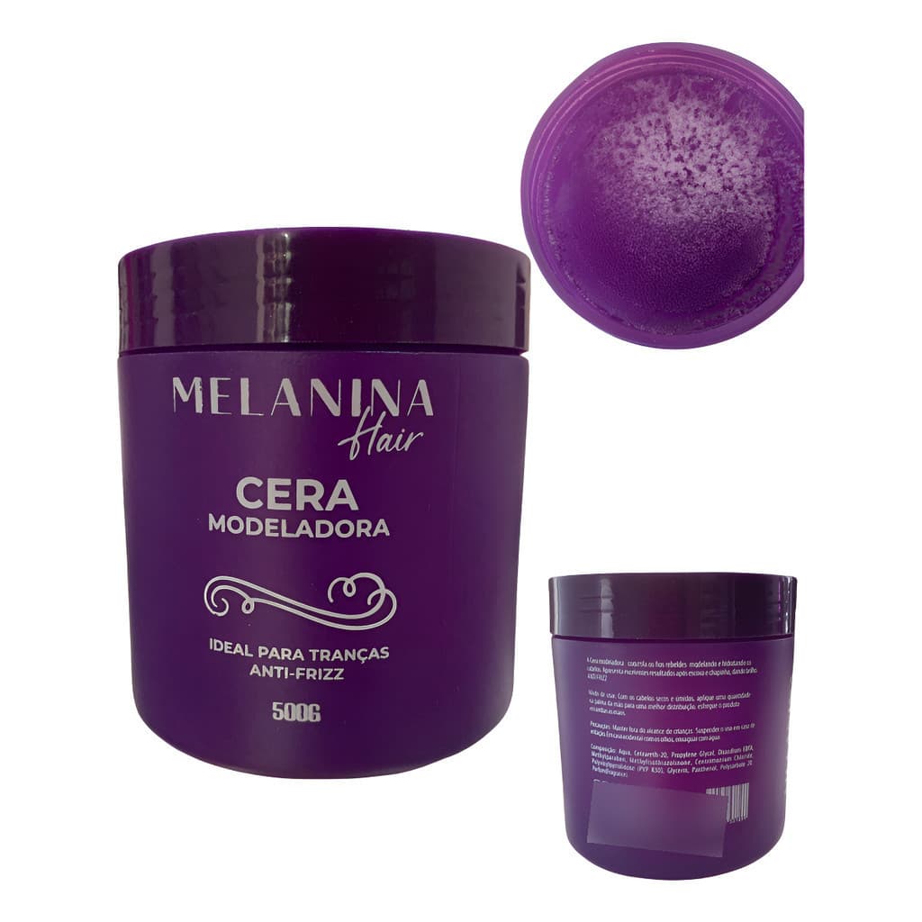 Cera Modeladora Melanina Hair Para Tranças Box Braids 500g