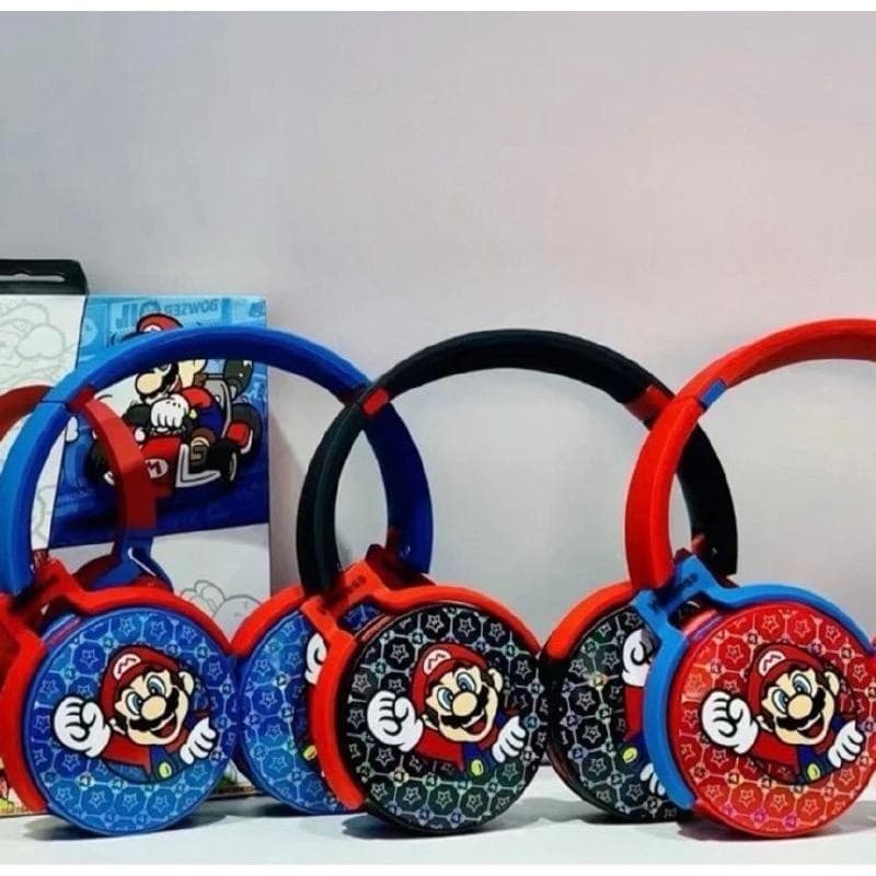 Fone de ouvido Bluetooth Super Mario  Cartoon headphones