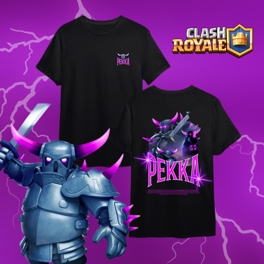 Camiseta Camisa Básica Unissex Clash Royale P.E.K.K.A 100% Algodão Confortável - Envio Rápido