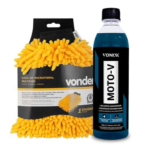 Kit Moto-V 500ml Vonixx + Luva Microfibra