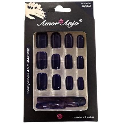 Unhas Postiças Com Adesivos Colantes C/24 Tamanho Médio
