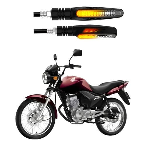 Par Seta Sequenciais P25b Cg150 Fan 2009 2010 2011 2012 2013 Preto