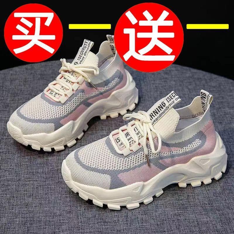 Novas senhoras na moda malha versão coreana moda Casual sapatos esportivos feminino estilo fino respirável tênis de corr