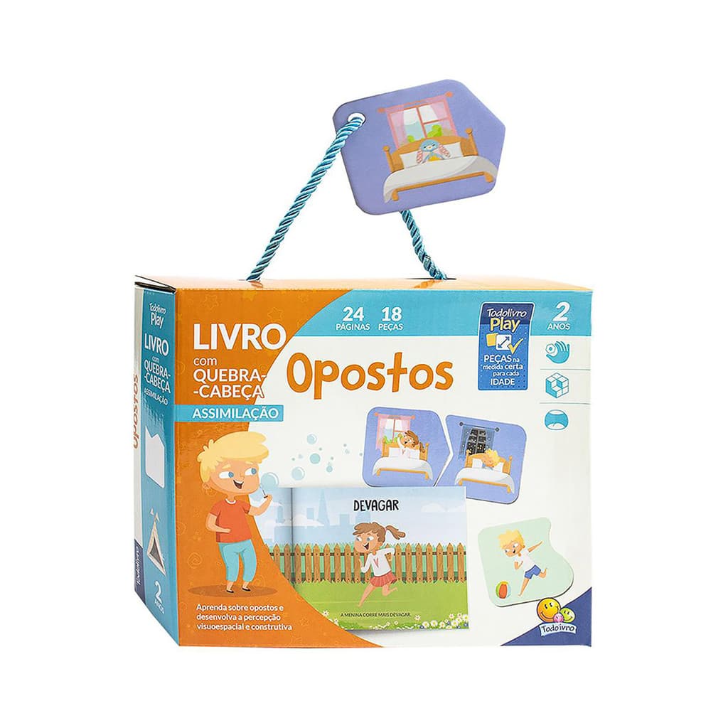 Livro Com Quebra Cabeça - Opostos - 2 Anos - Todolivro