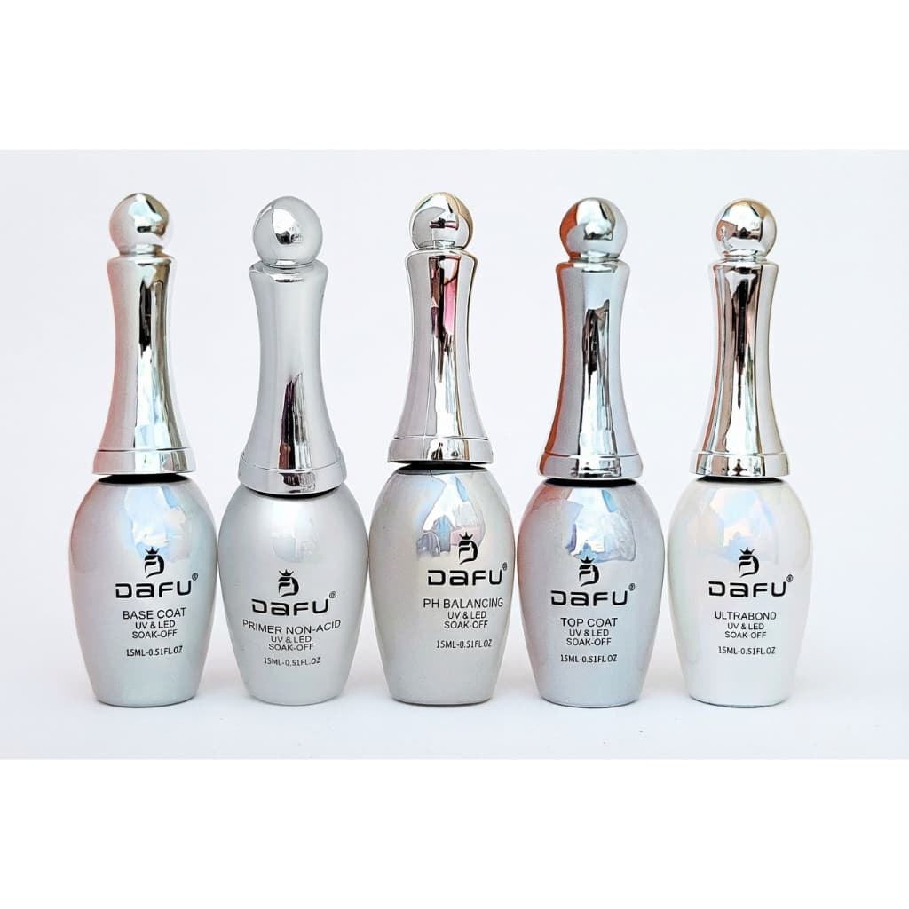 Kits  Preparadores de Unhas DAFU PH Balancing Desidratador Primer Ultrabond Base Top Coat 15ml