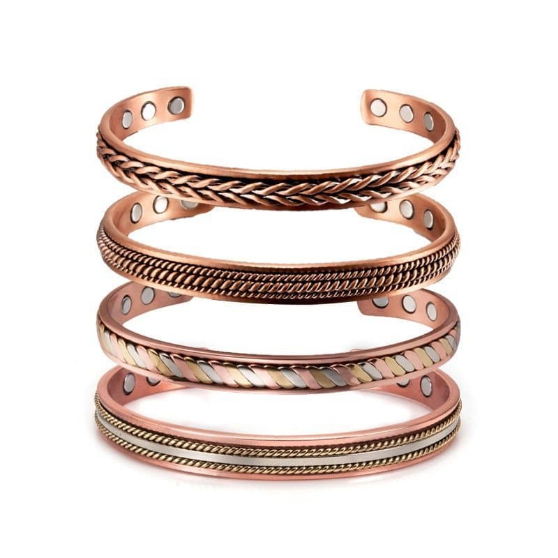Pulseira Magnetica De Cobre Puro Torcida Benefits Ajustavel Cuff For Men