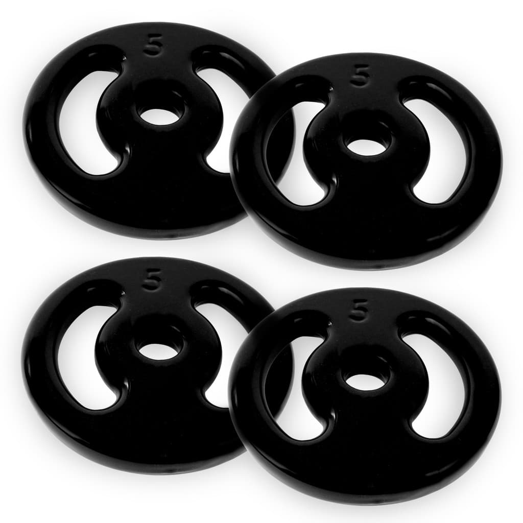 Kit 2 Par Anilhas 5Kg Peso Para Treino  Musculação Academia