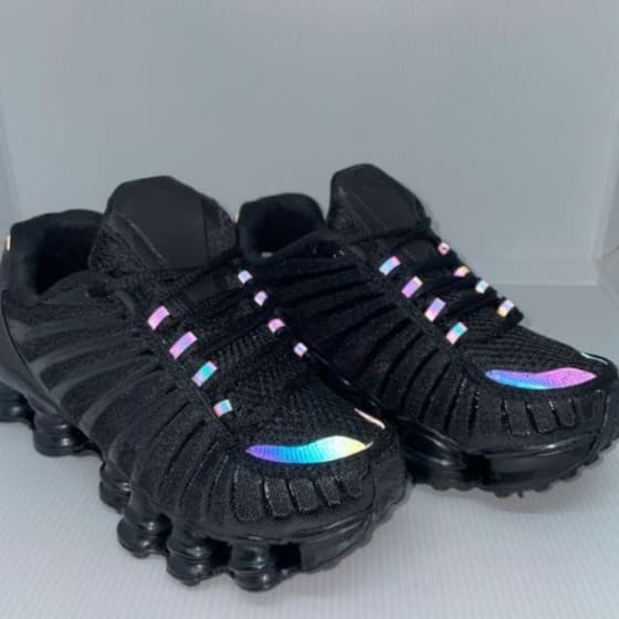 Tenis Unissex Refletivo Molas Funcionais 0.12 Preto/ Branco 17 ao 43