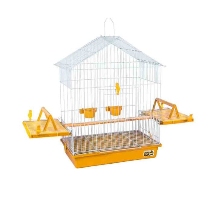 Gaiola Para Calopsita Luxo Teto Aramado Jel Plast AMARELO