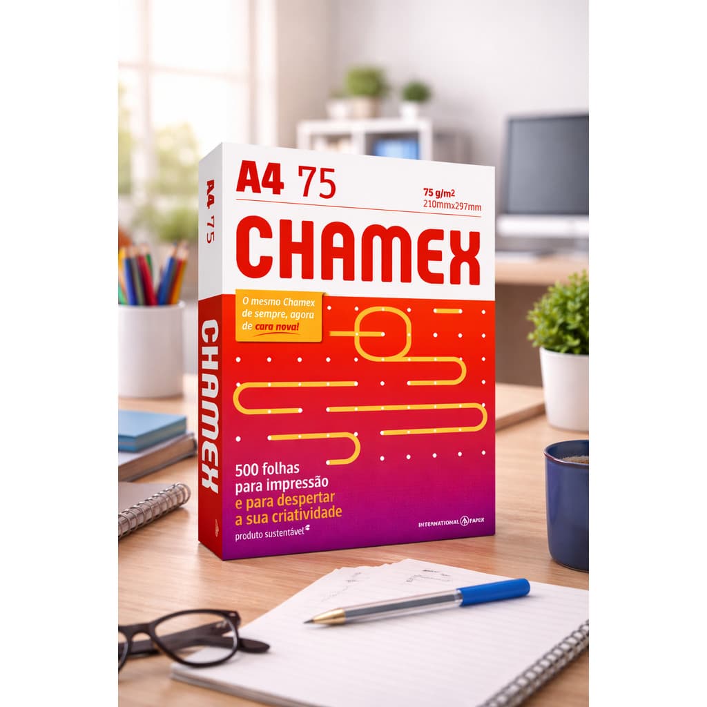 Papel Sulfite A4 Chamex Office 500 Folhas Branco