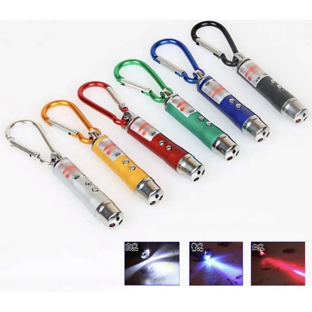 Chaveiro Laser 3 Em 1 Mini Lanterna Luz Nota Falsa Laser Top Produto