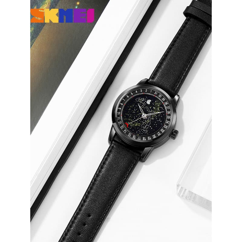 Novo estilo momento bonito moda céu estrelado simples relógio masculino negócios esportes à prova dwaterproof água relóg