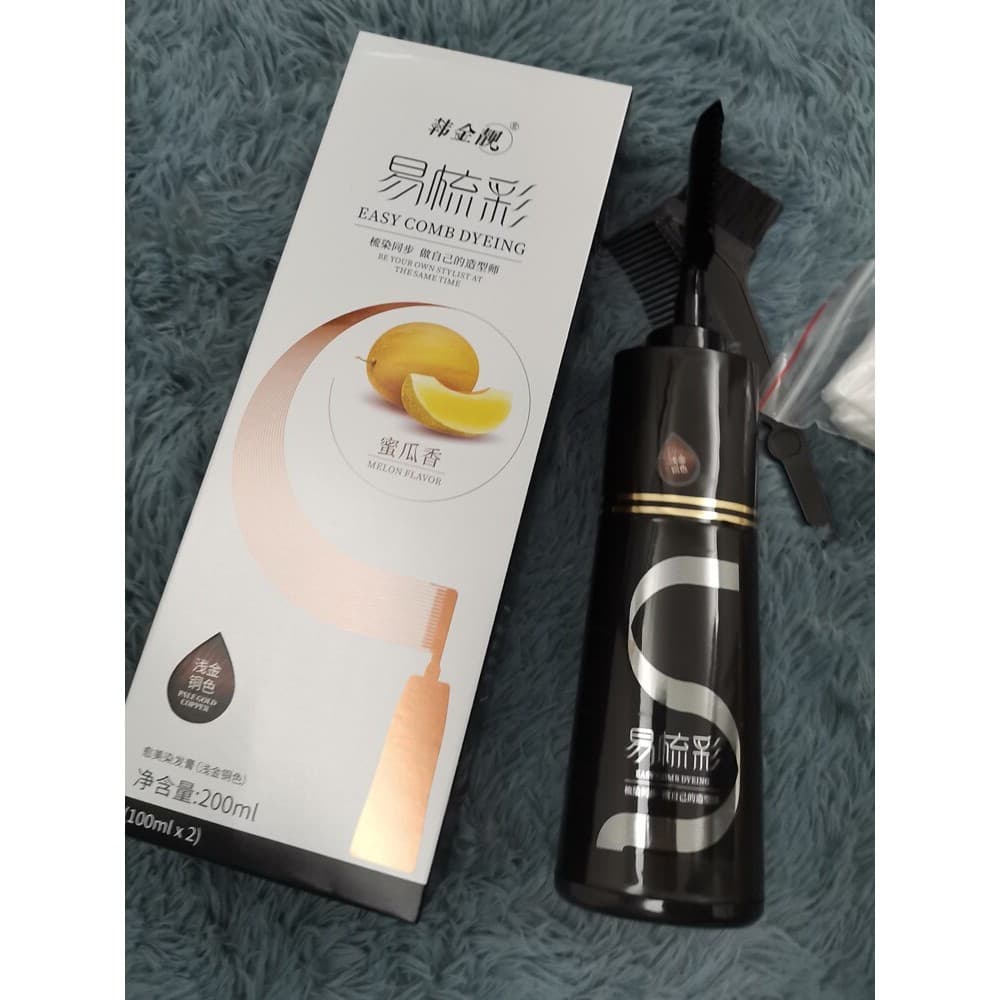 Han Jinliang Um Pente Cor Fácil Pente Cor Tintura de Cabelo Conteúdo Dourado Coreano Jinliang Planta Tintura de Cabelo C