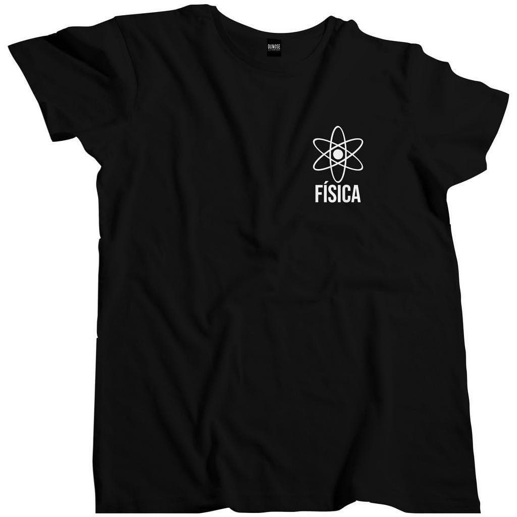 Camisa Masculina Curso Faculdade Física Físico Camiseta Fio 30.1 Ciências  Professor Estampas em DTF.