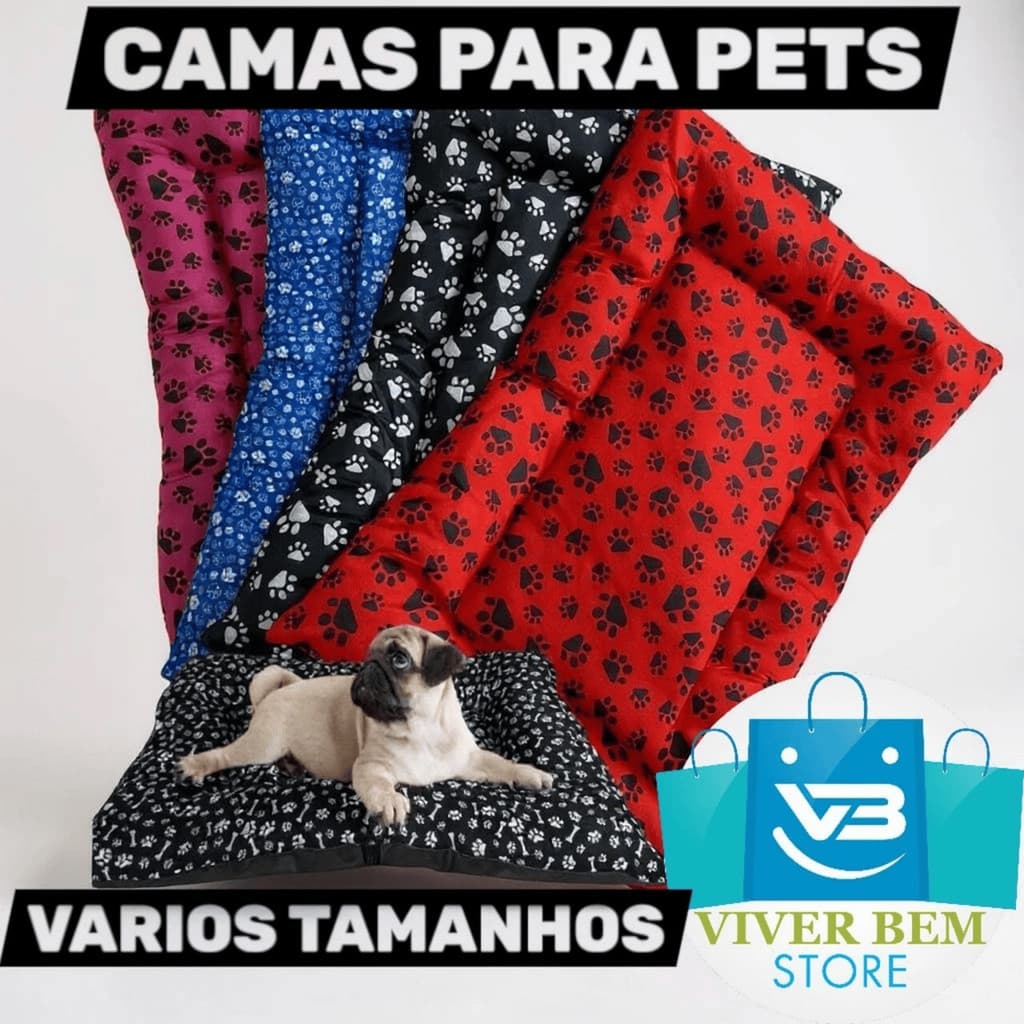 Cama Pet Colchonete Grande para Cães e Gatos