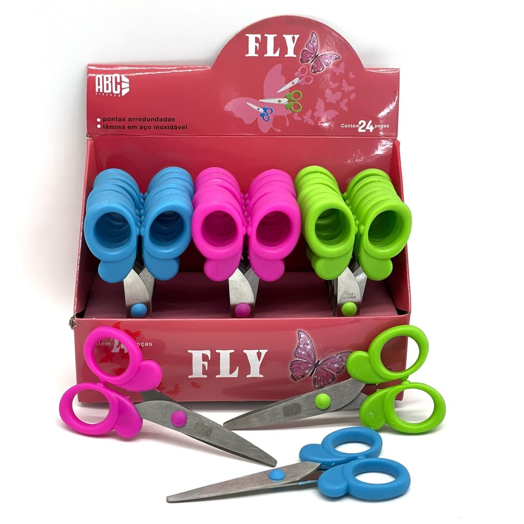 Tesoura Escolar Fly - ABC