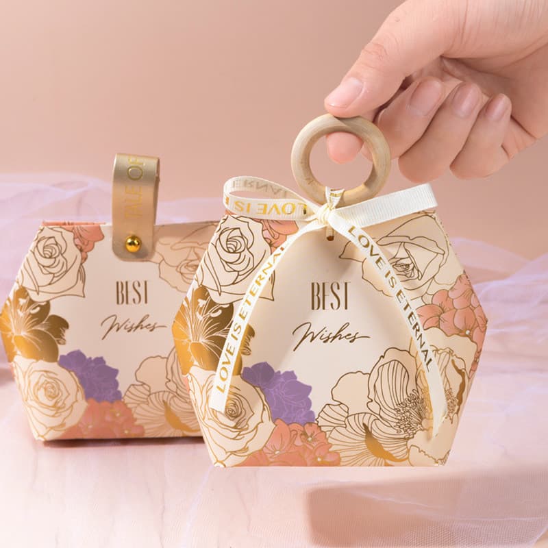 Estritamente selecionado novo estilo criativo caixa de doces de casamento retorno de casamento presente saco de doces ca