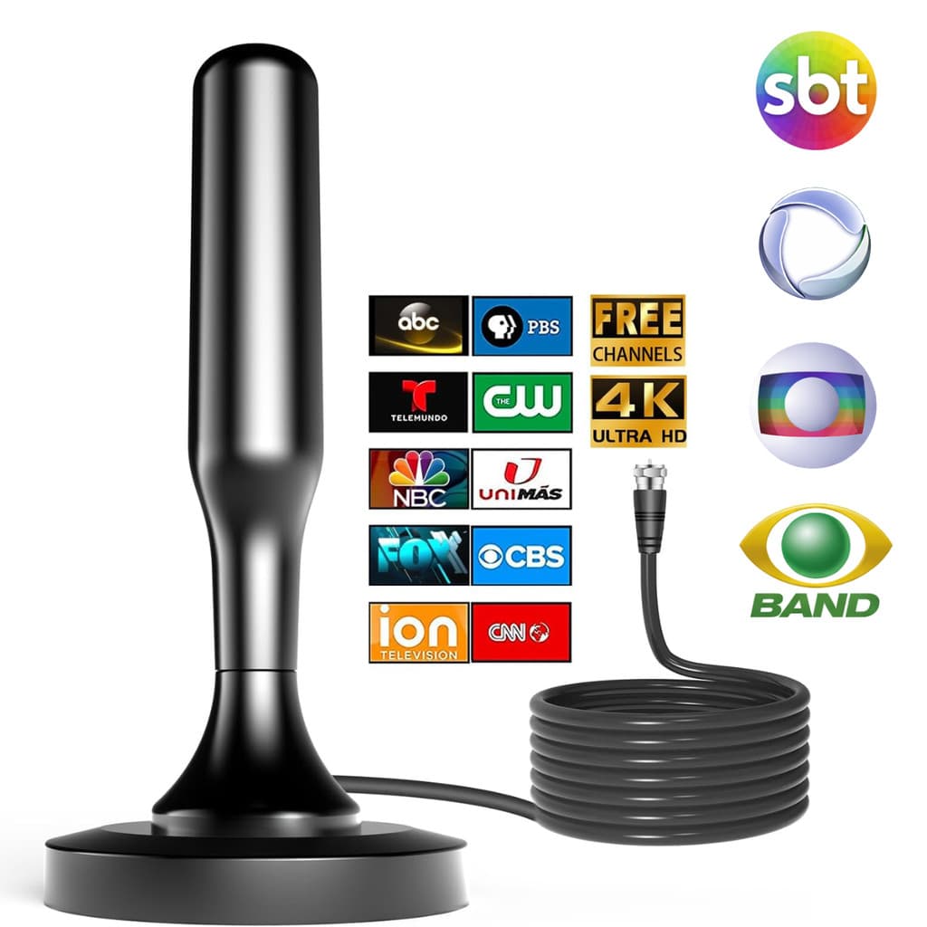 Antena Digital Para TV Imagem HD Instalação Fácil Alta Sensibilidade Alcance