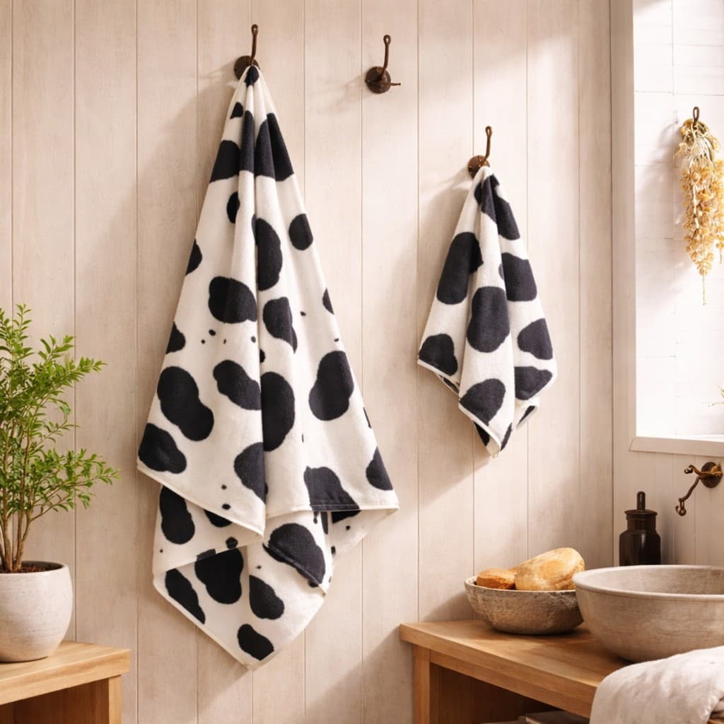 Kit Toalha de Banho e Rosto Soft Várias Estampas 70 x 140cm Viagem Piscina Banheiro Felpuda Praia