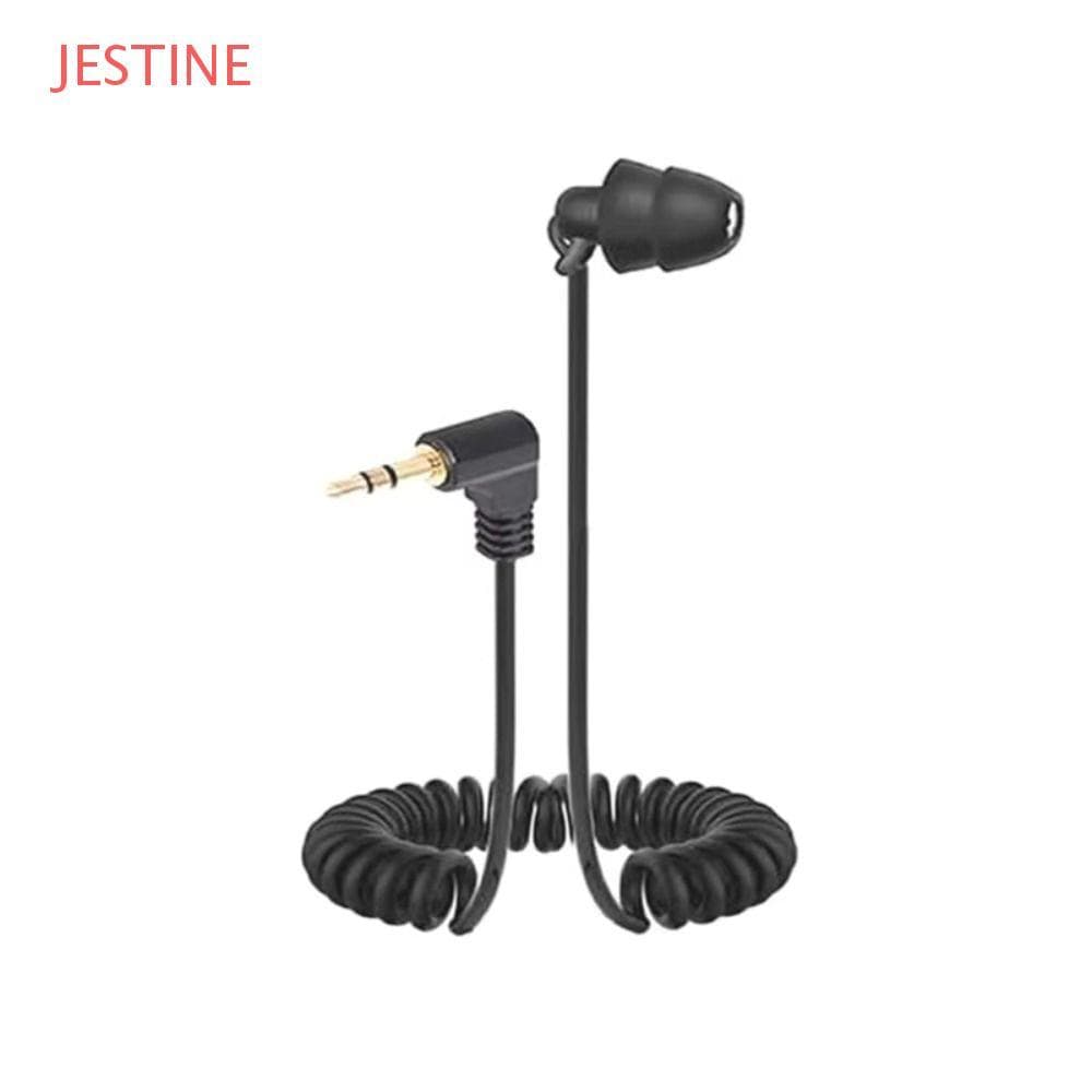 JESTINE Fone De Ouvido De Lado Único , Com Fio Intra-Auricular Mola De 3.5 Mm , Fones Únicos Cabo Flexível