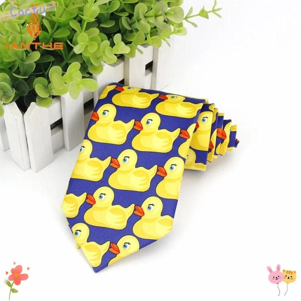 Gravata FACC-H Ducky, Gravata Amarela de How I Met Your Mother, Gravata Engraçada de Pato de Borracha Impressa de 8cm GF