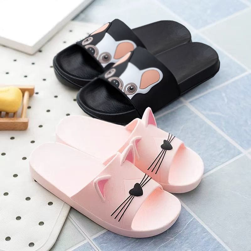 Chinelo Slide Gatinho Cute - Antiderrapante EVA para Casa e Banheiro Unissex