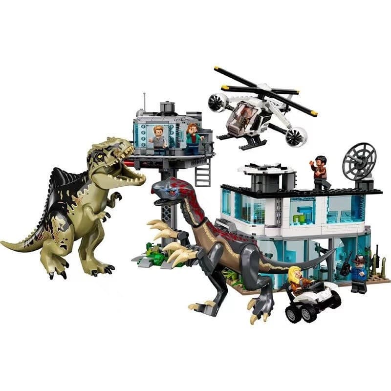 jurassic world dinossauro montar modelo decorar Crianças brinquedos educativos blocos de construção aplicação  LEGO city
