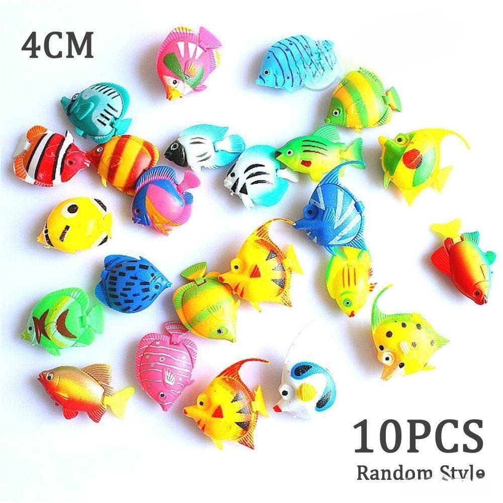 10PCS Peixes Artificiais Falsos Flutuantes Engraçados para Decoração de Aquário