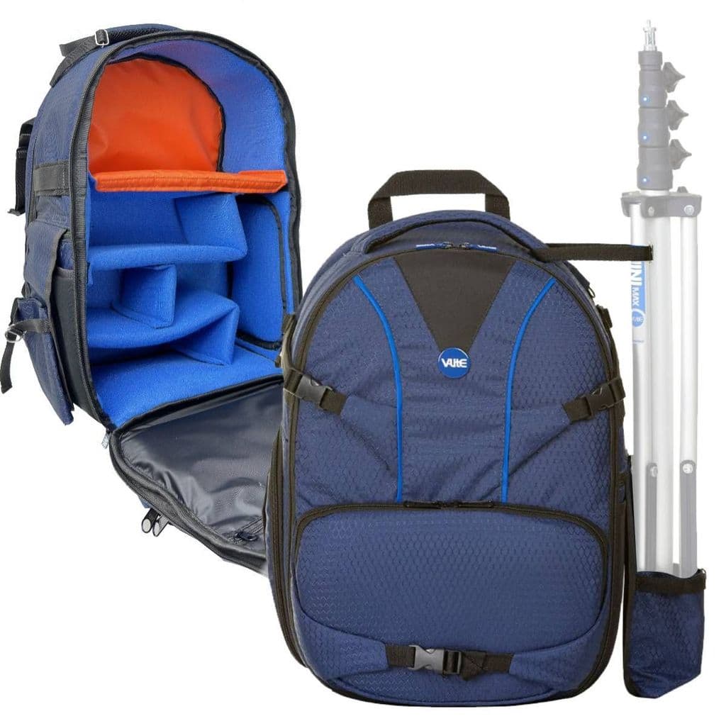 Mochila Fotografica com Divisorias Super Acolchoada VLITE para Cameras Lentes Tripe