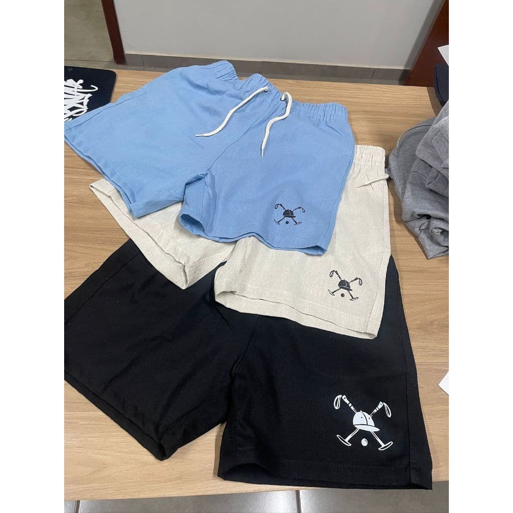 Bermuda de Linho  Polo Play Confortavel Estiloso