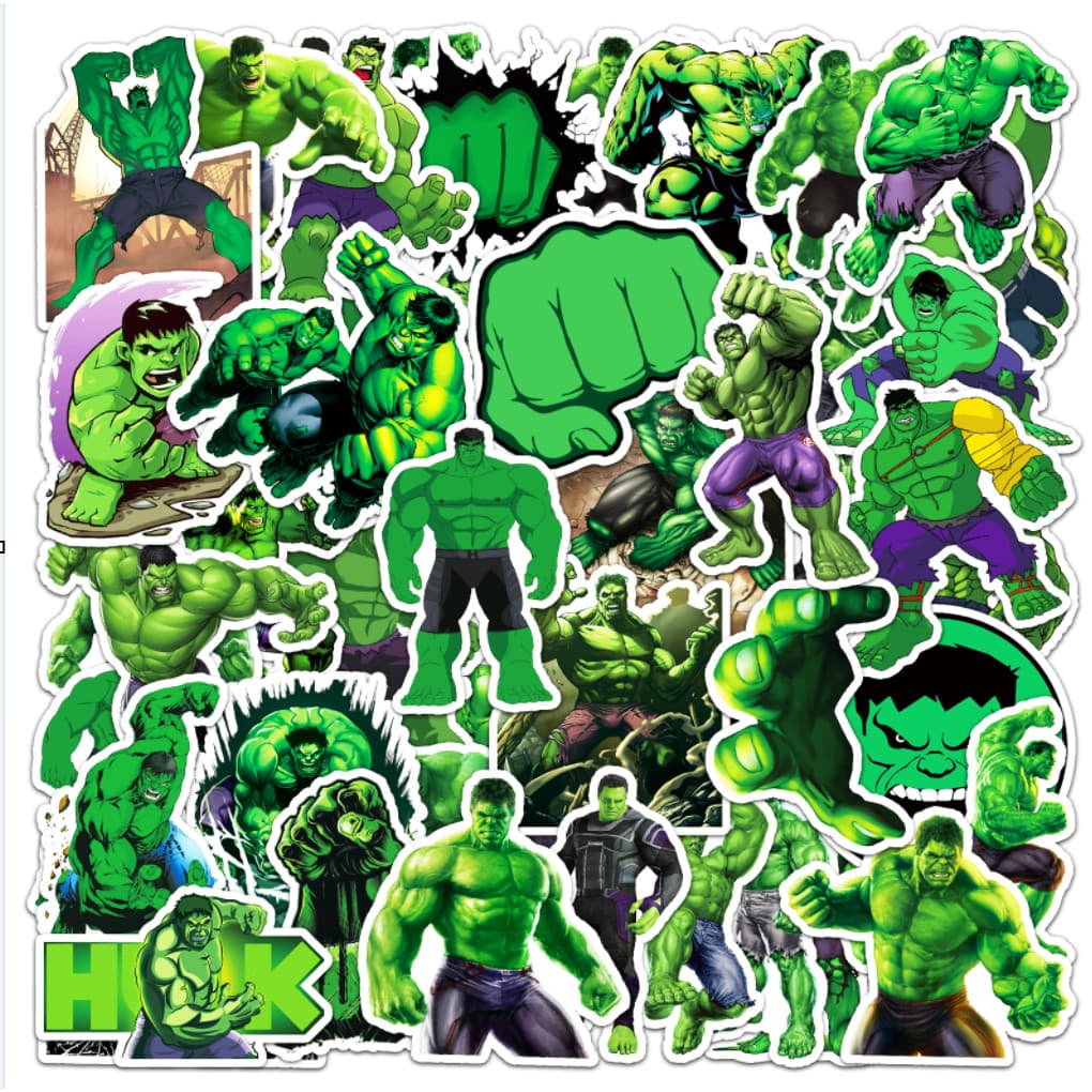 50 Pçs Dos Desenhos Animados Bonito Marvel Super-Herói O Hulk À Prova Dwaterproof Água Casa Decalque Adesivo PC Labop Ma