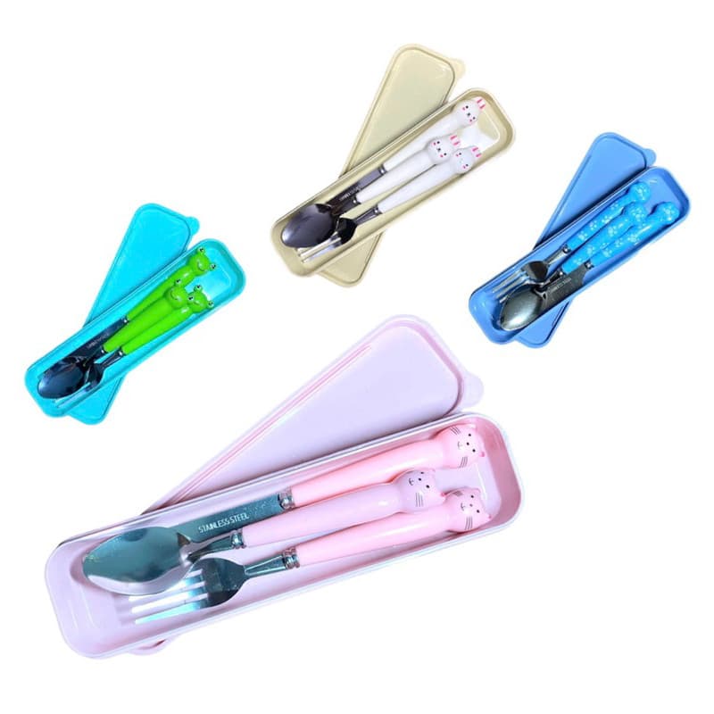 Porta talheres Portatil Estojo para Talheres com colher garfo e Faca Kit Fitness