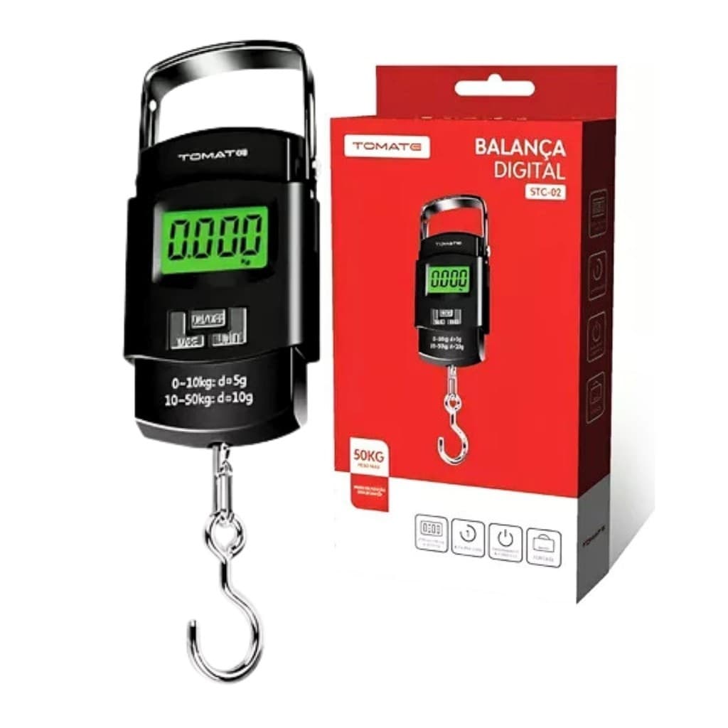 Balanca Digital Portatil Bolsa Aeroporto cozinha pescaria Ate 50 Kg