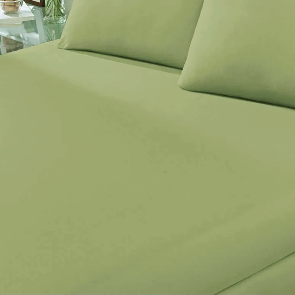 Lençol Avulso KazzaVip Queen Malha 100% Algodão Basic Liso com Elástico Verde Musgo