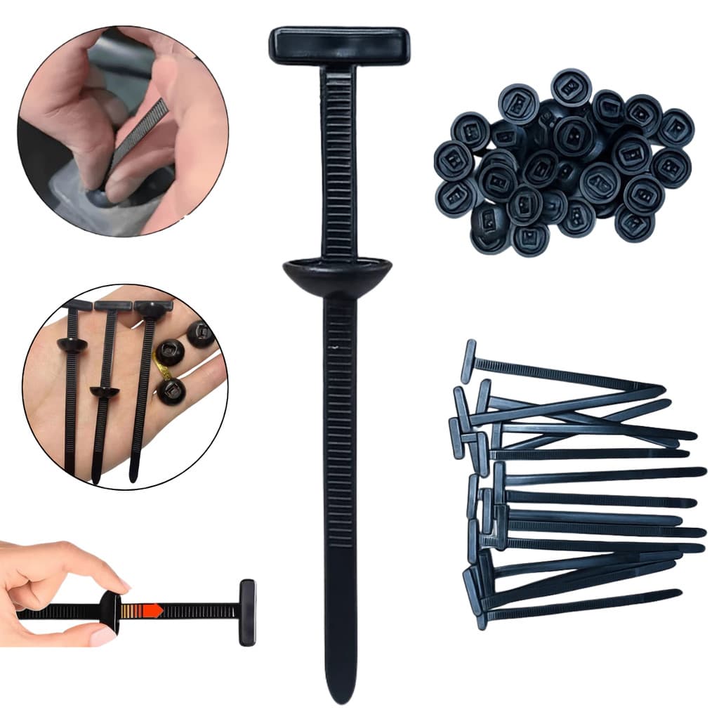 Kit 10/20/50/100 Abraçadeiras de Nylon T Enforca Gato Plástica com Travamento Automático