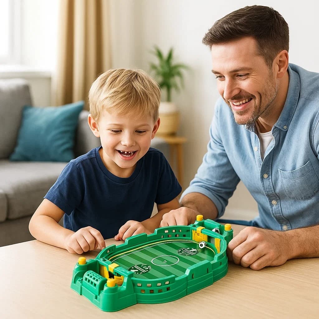 Mini Futebol Mesa Arena Botões Campo Jogo Infantil Competição Brinquedo Criança Diversão